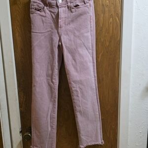 PAIGE Blush Dusty Rose Cropped Jeans